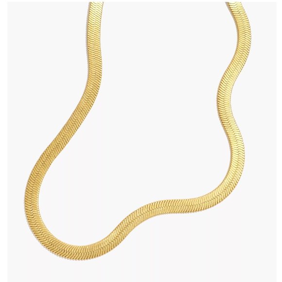 Madewell Jewelry Nwt Madewell Goldplated Herringbone Chain Poshmark